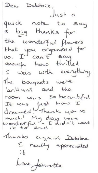 Portrait testimonial or bouquet detail from The Flower Bee
